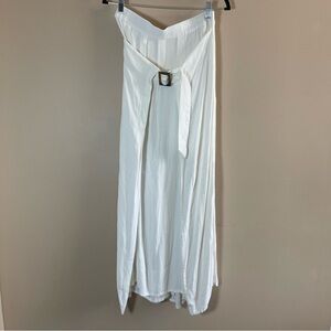 Soft Surroundings White Wrap Maxi Skirt